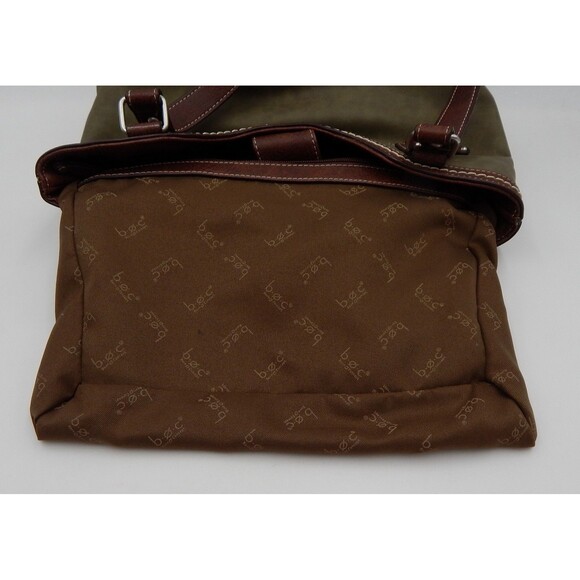 BOC Bøc Born Concept Green Tan Brown Handbag Purse Shoulder Bag Pockets - Picture 11 of 16